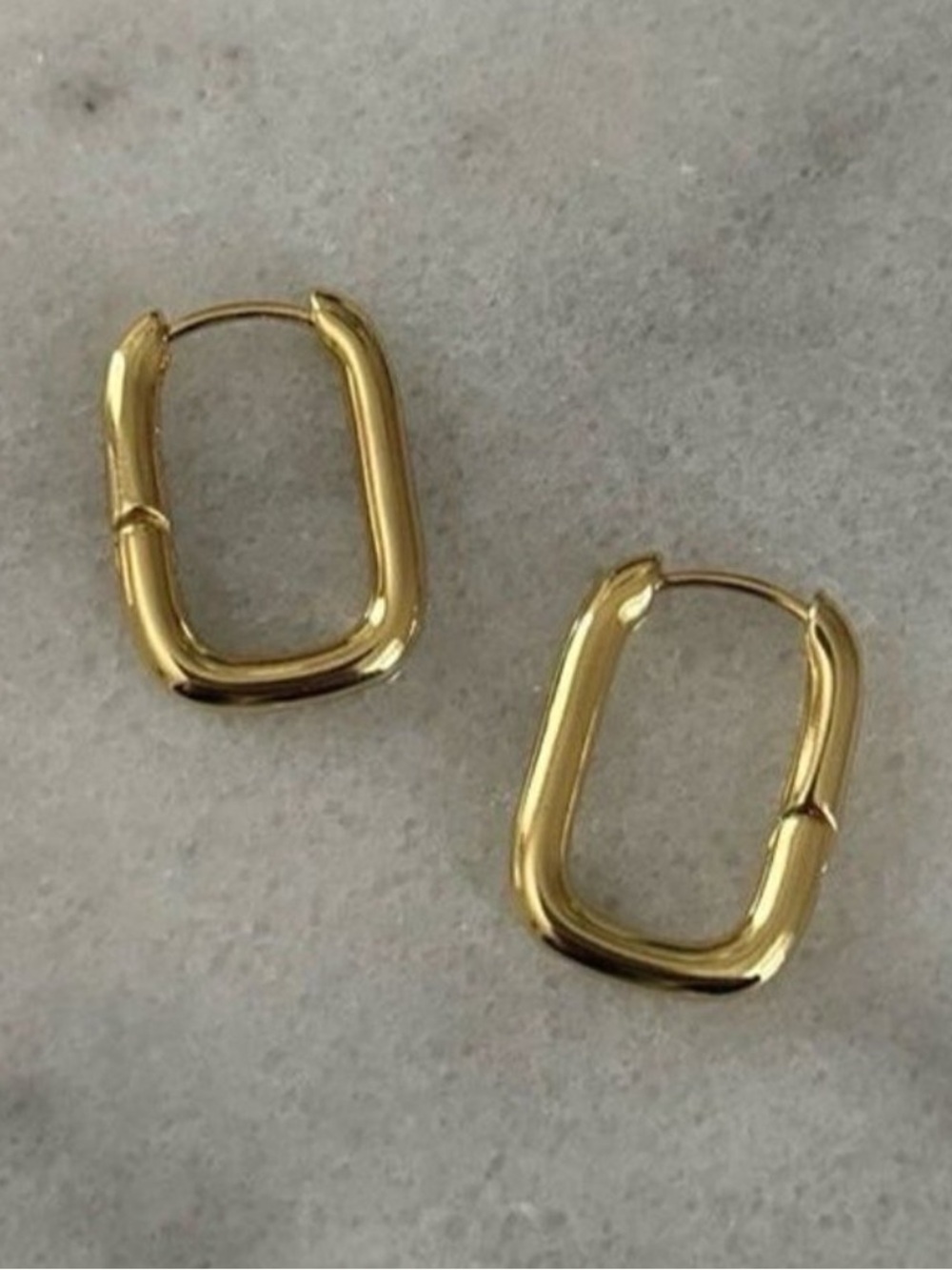 COPY - Gold Chunky Square Hoop Earrings Brand New